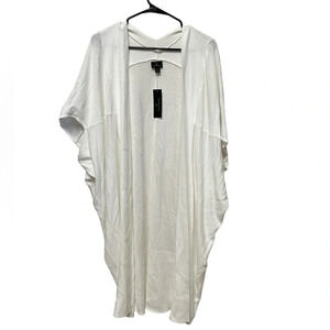 Worthington white swim cover up cardigan kimono